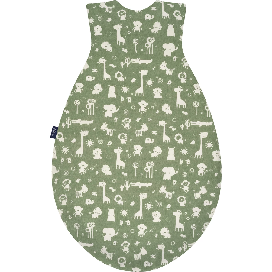 Alvi® Schlafsack Sommertraum Granite Animals granitgrünweiß