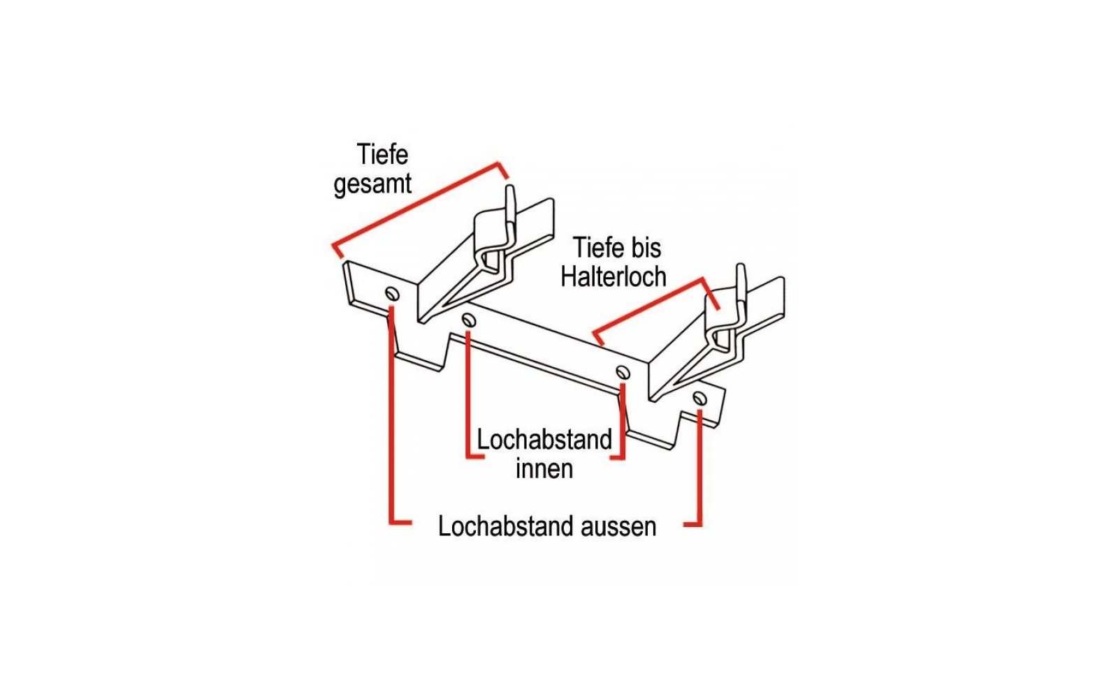 Einzelhalter Standard für 4 Gläser
