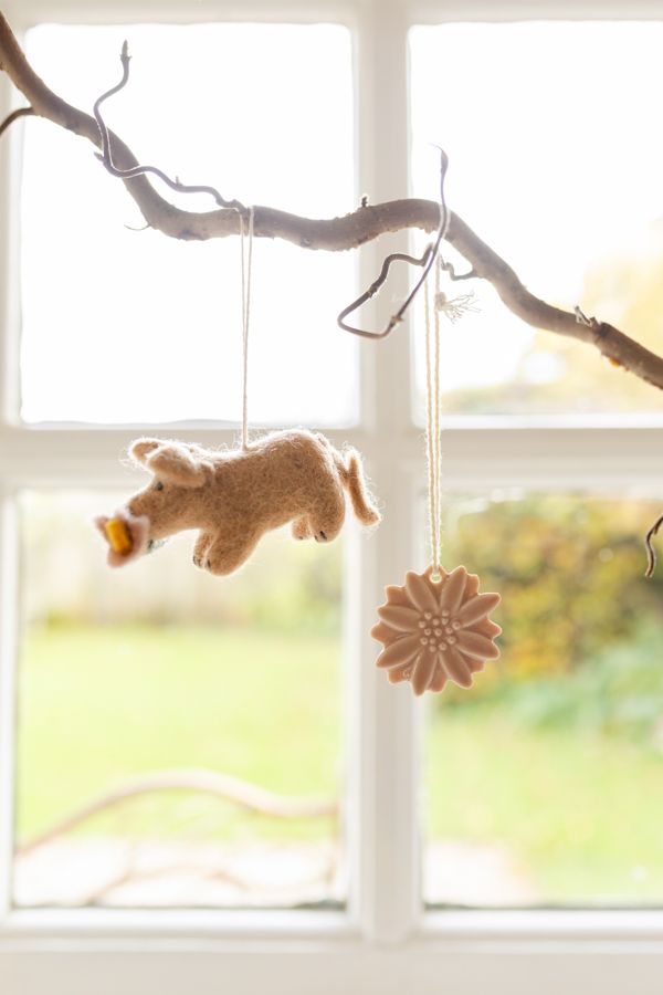 Hanger margriet, porselein, roze