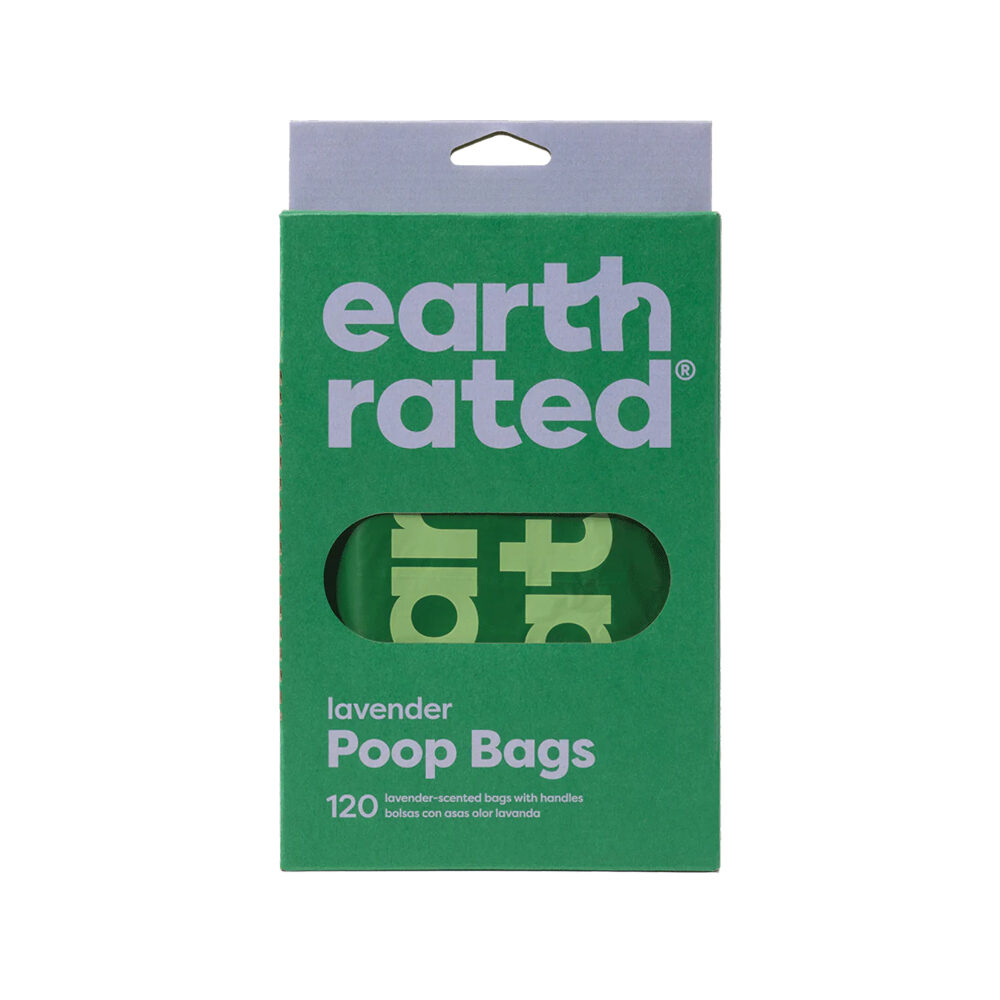 Earth Rated PoopBags met Handvatten - Lavendel