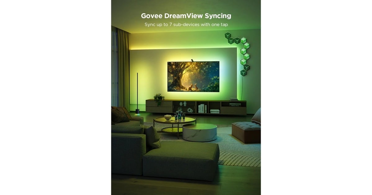 GoveeTV Backlight 3 Lite ledstrip  (Zwart, 2,4GHz wifi, Bluetooth, voor 40 - 50 inch tv's)
