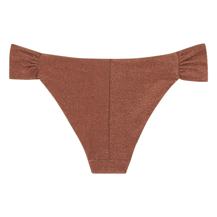 Khaven Bas de Maillot Elena Métallisé | Chocolat