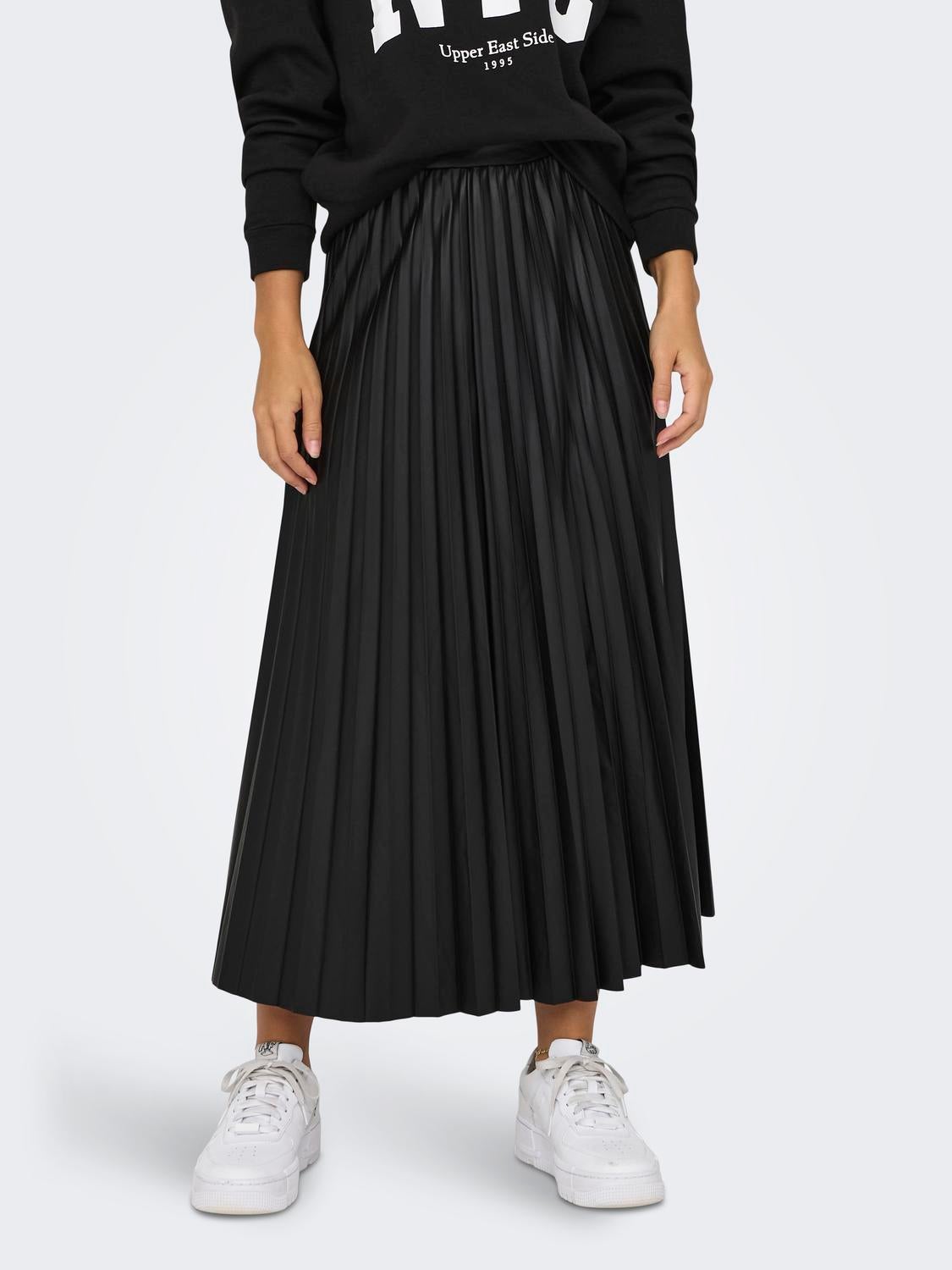 ONLANINA Plissierter Rock Black