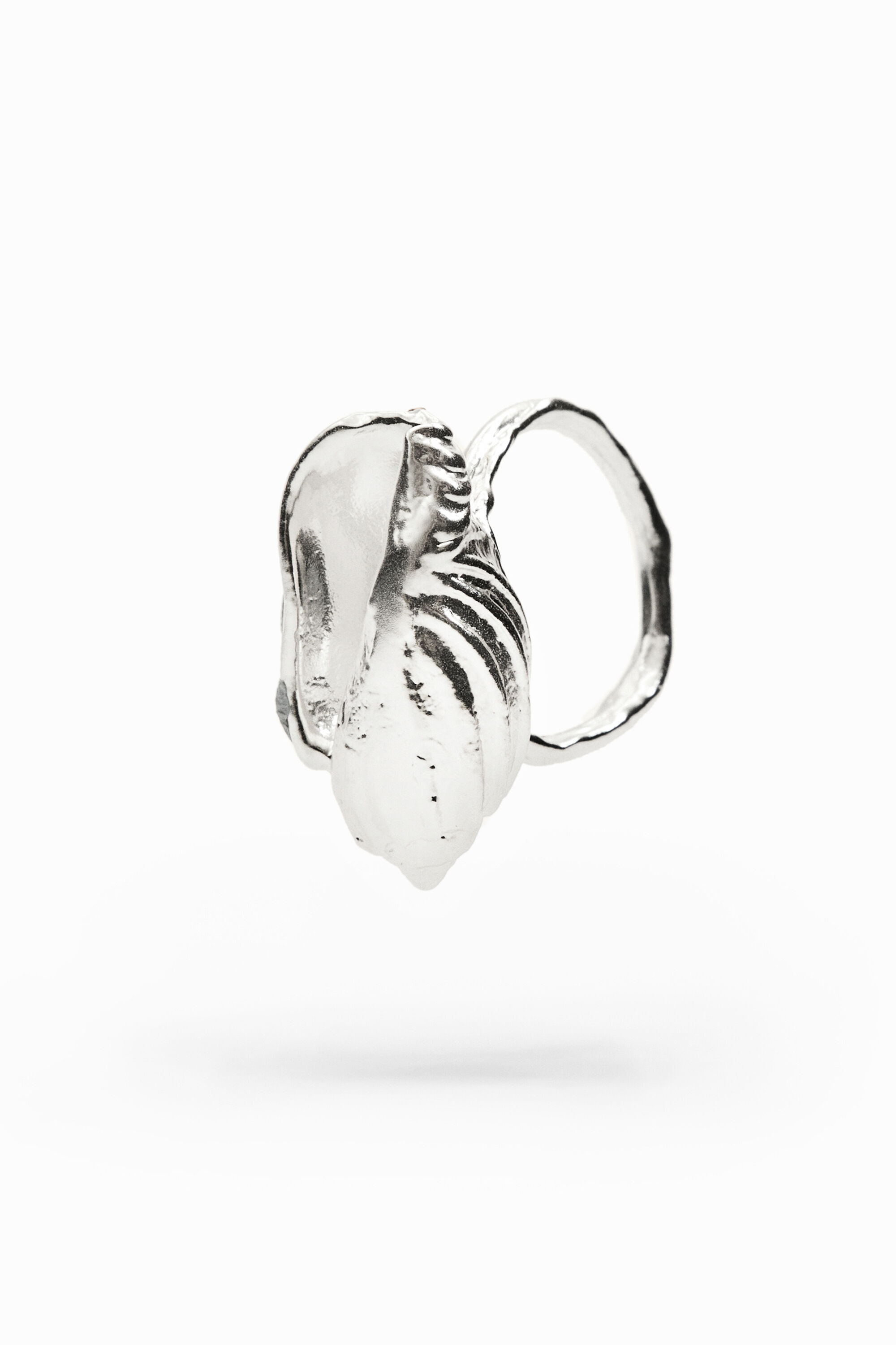 Bague coquillage plaquée argent Zalio