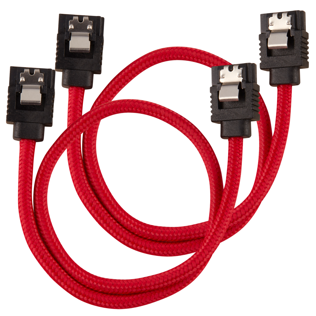 Corsair SATA gainé droit - 30 cm - rouge