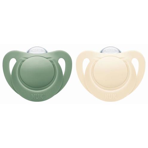 2 sucettes For Nature silicone 18-36m - Vert - NUK