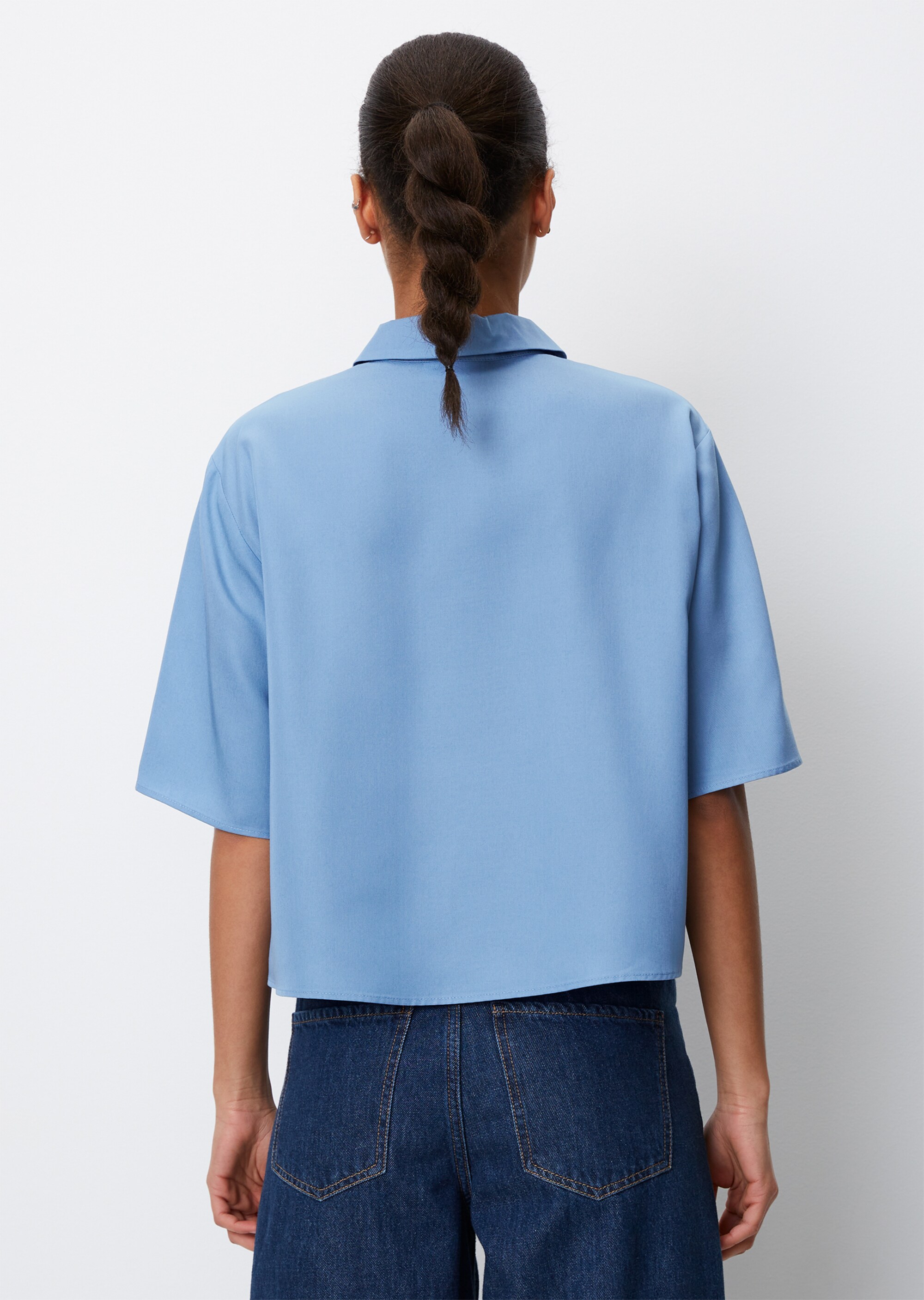 Crop-Bluse relaxed aus Tencel™ Lyocell