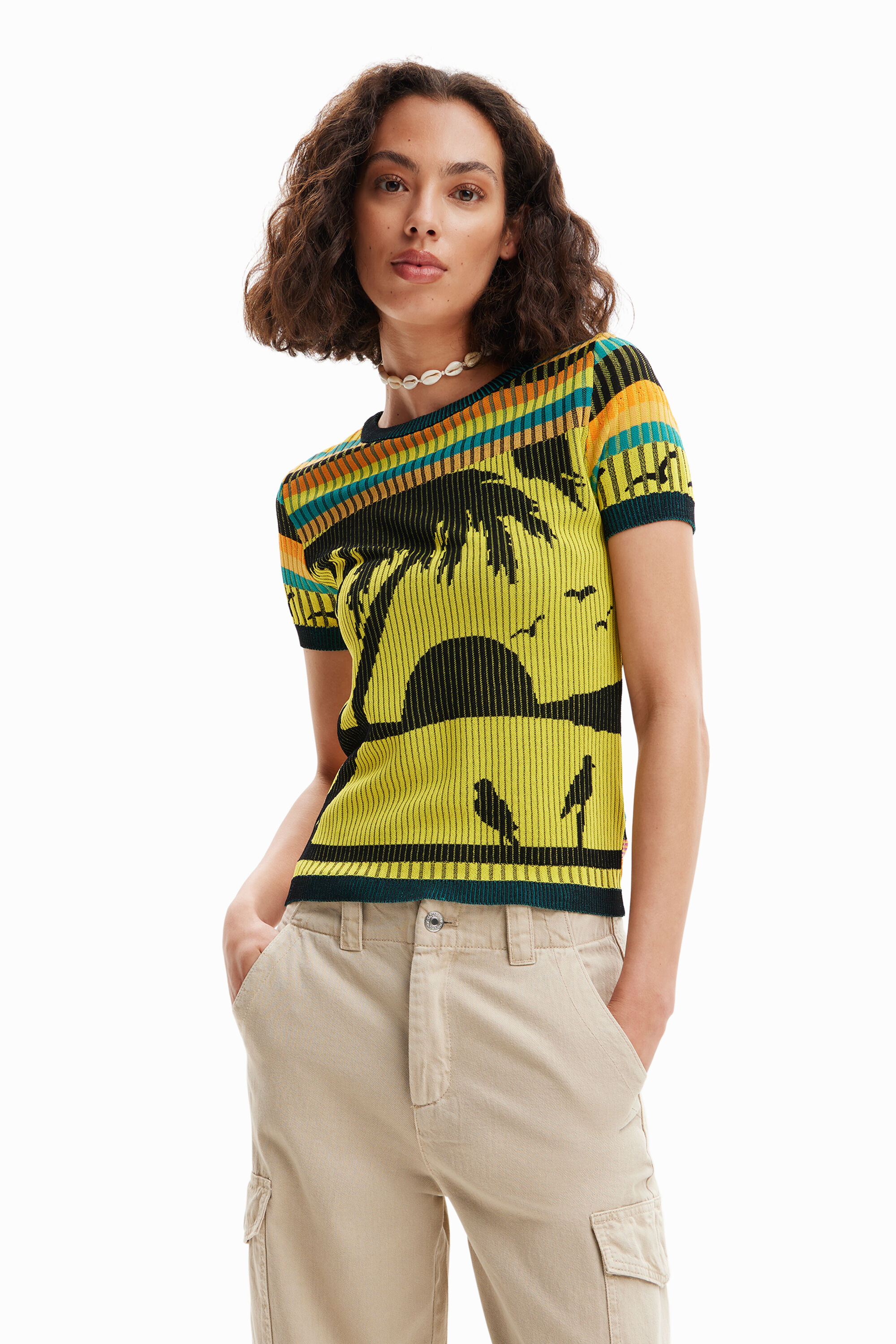 T-shirt paysage maille