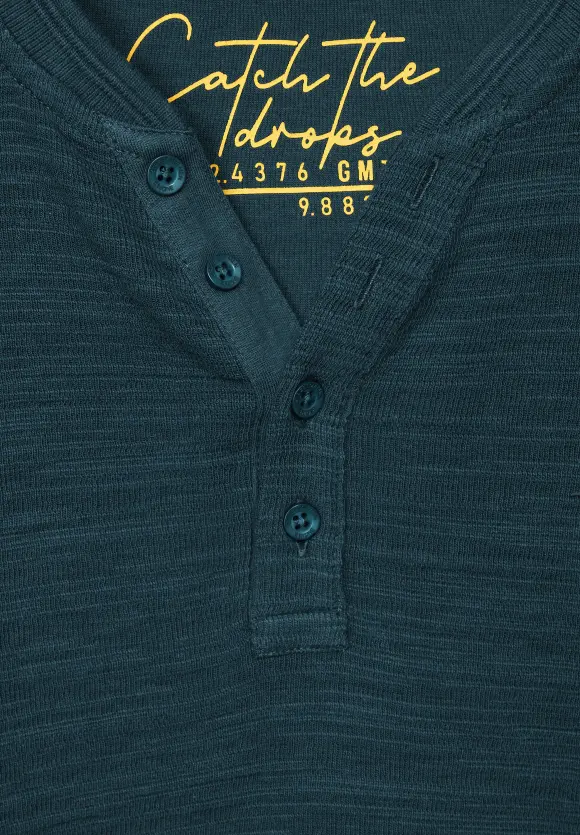 Winterslub Langarmshirt - deep teal green