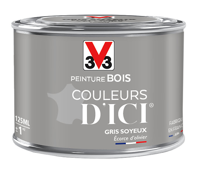 Peinture extérieure bois Couleurs d'ici gris soyeux Velours V33 0,125L