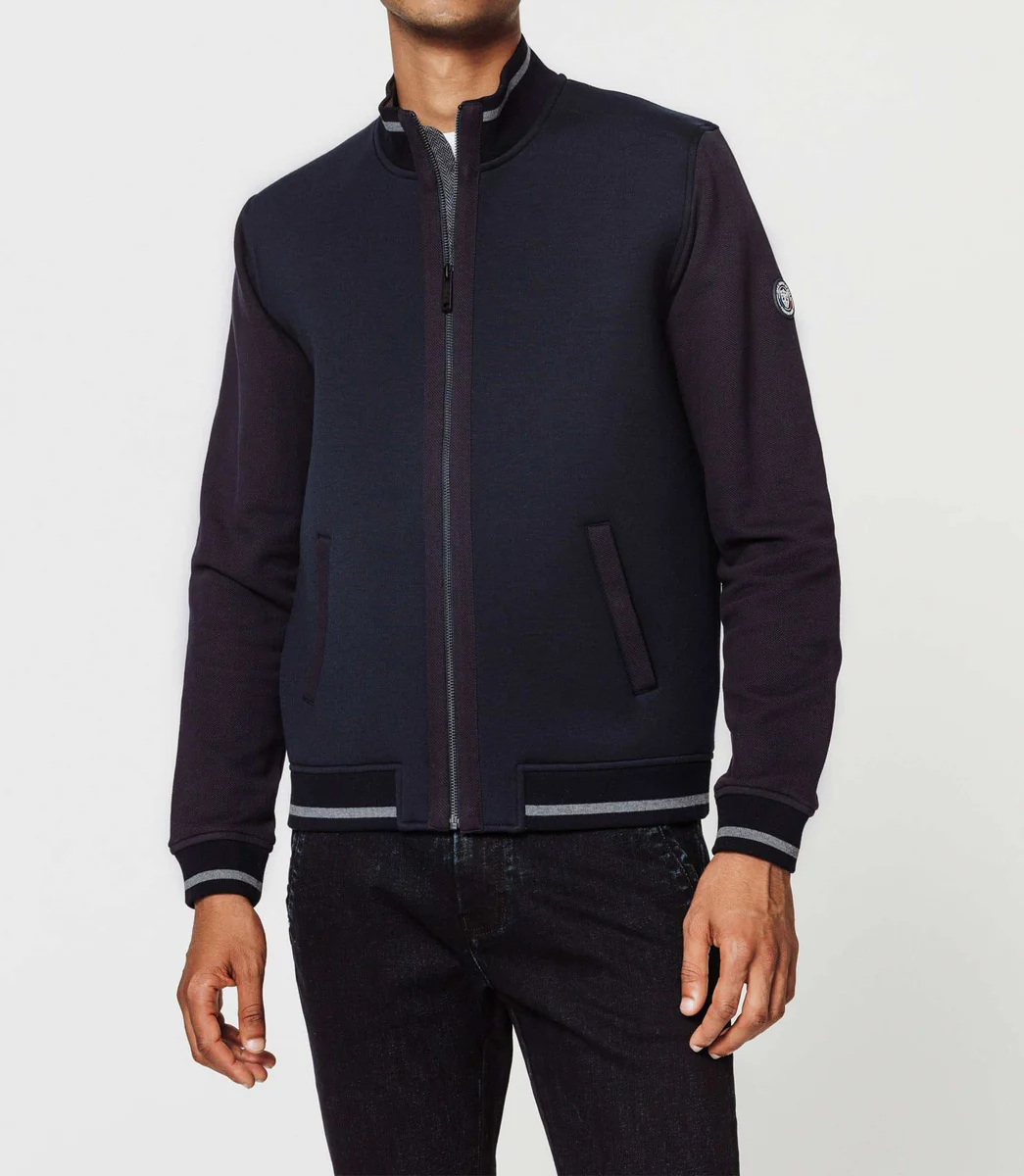 Veste zippée bleu marine