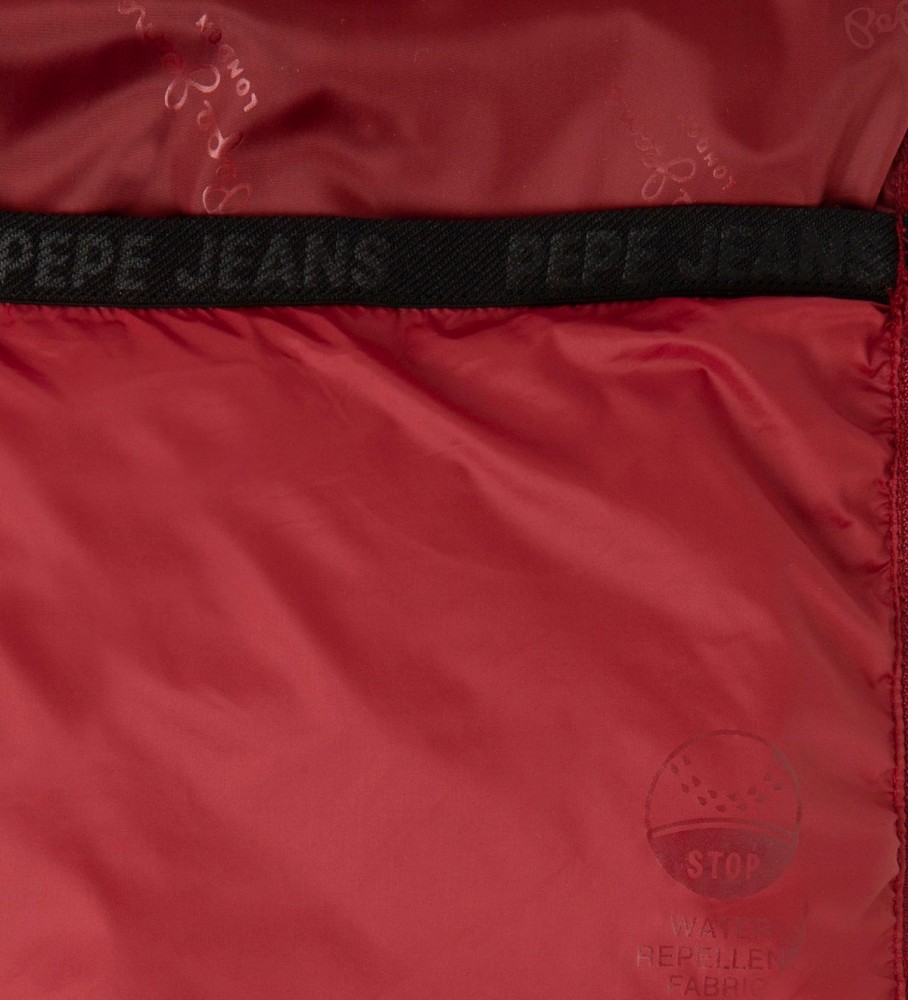 Jaqueta curta Maddie da Pepe Jeans, cor bordô