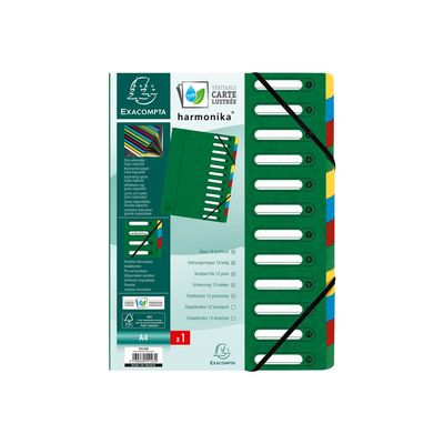 Exacompta Harmonika - Trieur à fenêtres 12 positions - vert