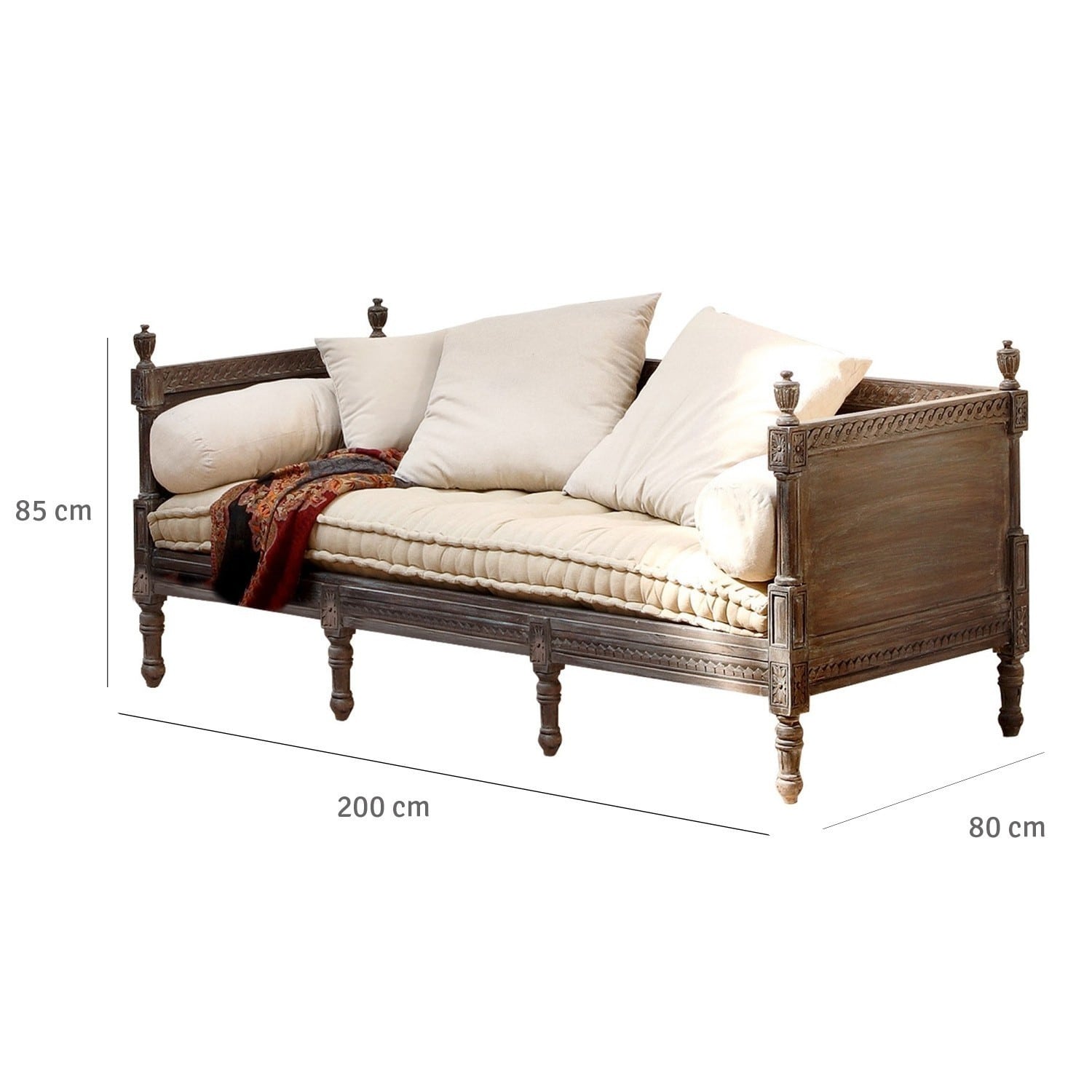 Sofa Douville antikbraun/creme