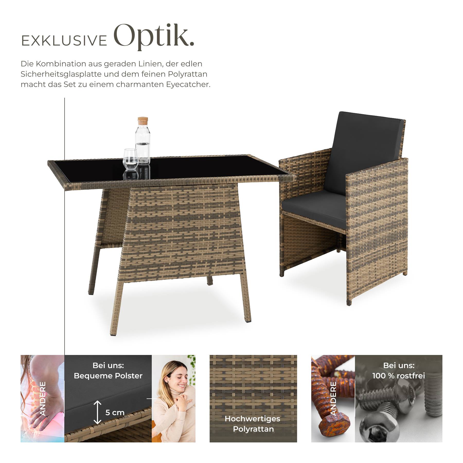 Rattan Sitzgruppe Lausanne