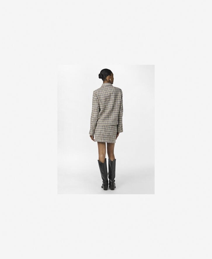 YAS YASSIRAZ HMW SHORT SKIRT Silver bullet