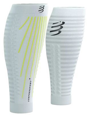 Manchons de Compression Compressport R2 Aero Blanc / Jaune