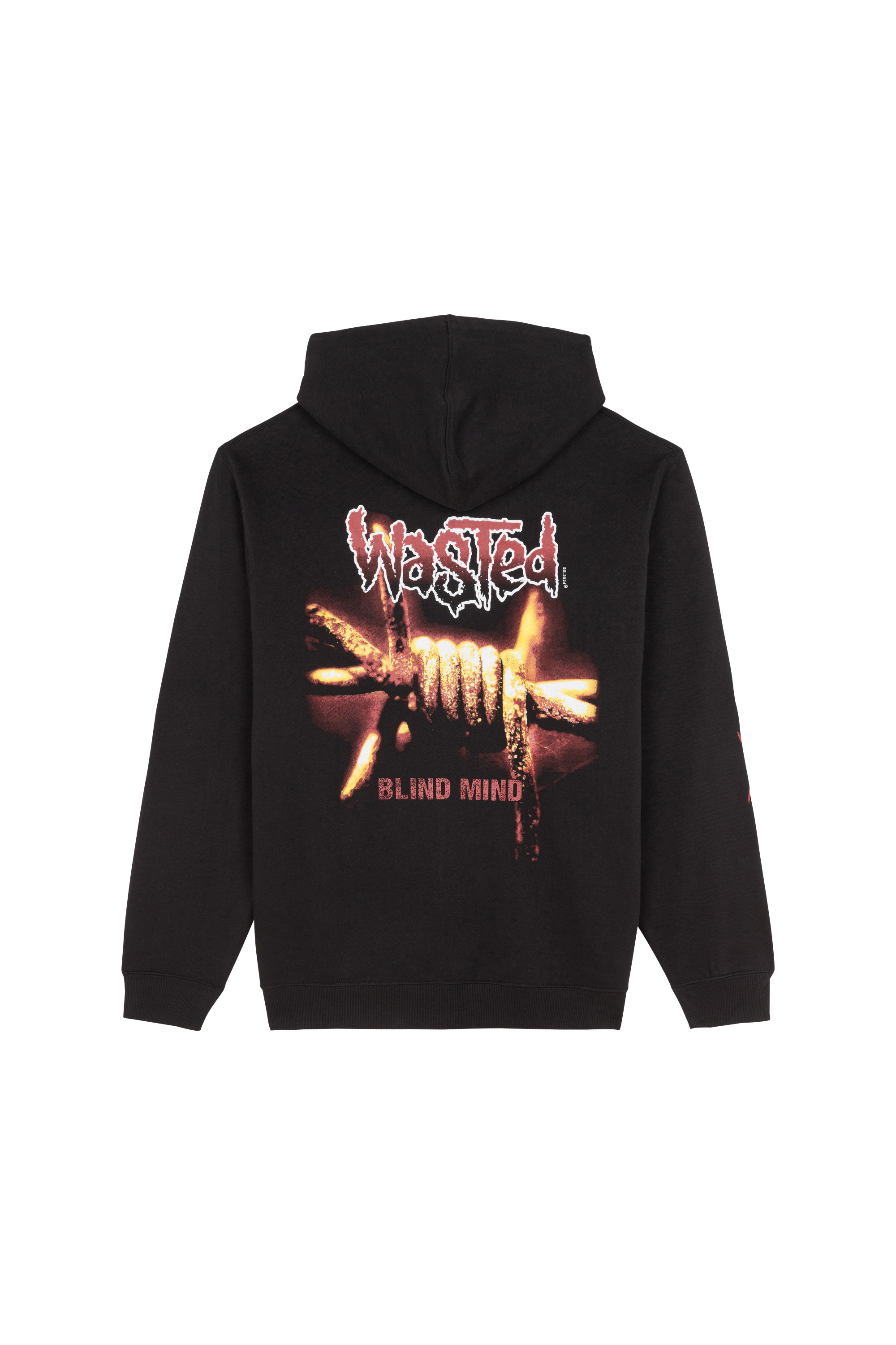 WASTED Hoodie zippé HOODIE ZIP BLIND Noir