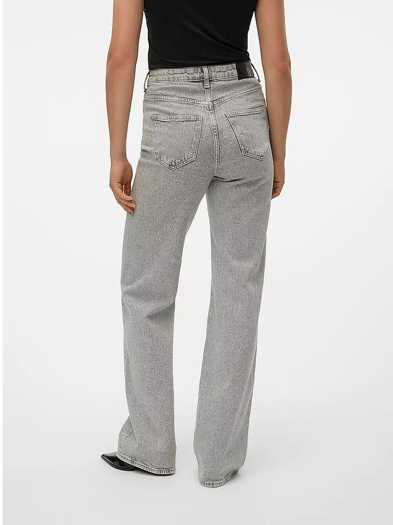 VERO MODA Jeans Wide Leg VMTESSA  grau