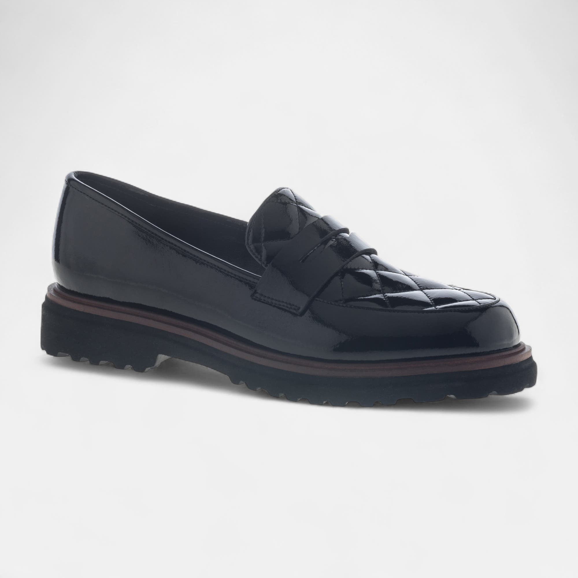 Mocassins Femme noir vernis