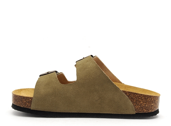 Plakton mules et sabots plats femme cp beta kaki
