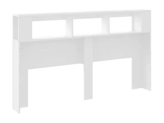 Tête de lit à LED blanc 180x18,5x103,5 cm bois d'ingénierie