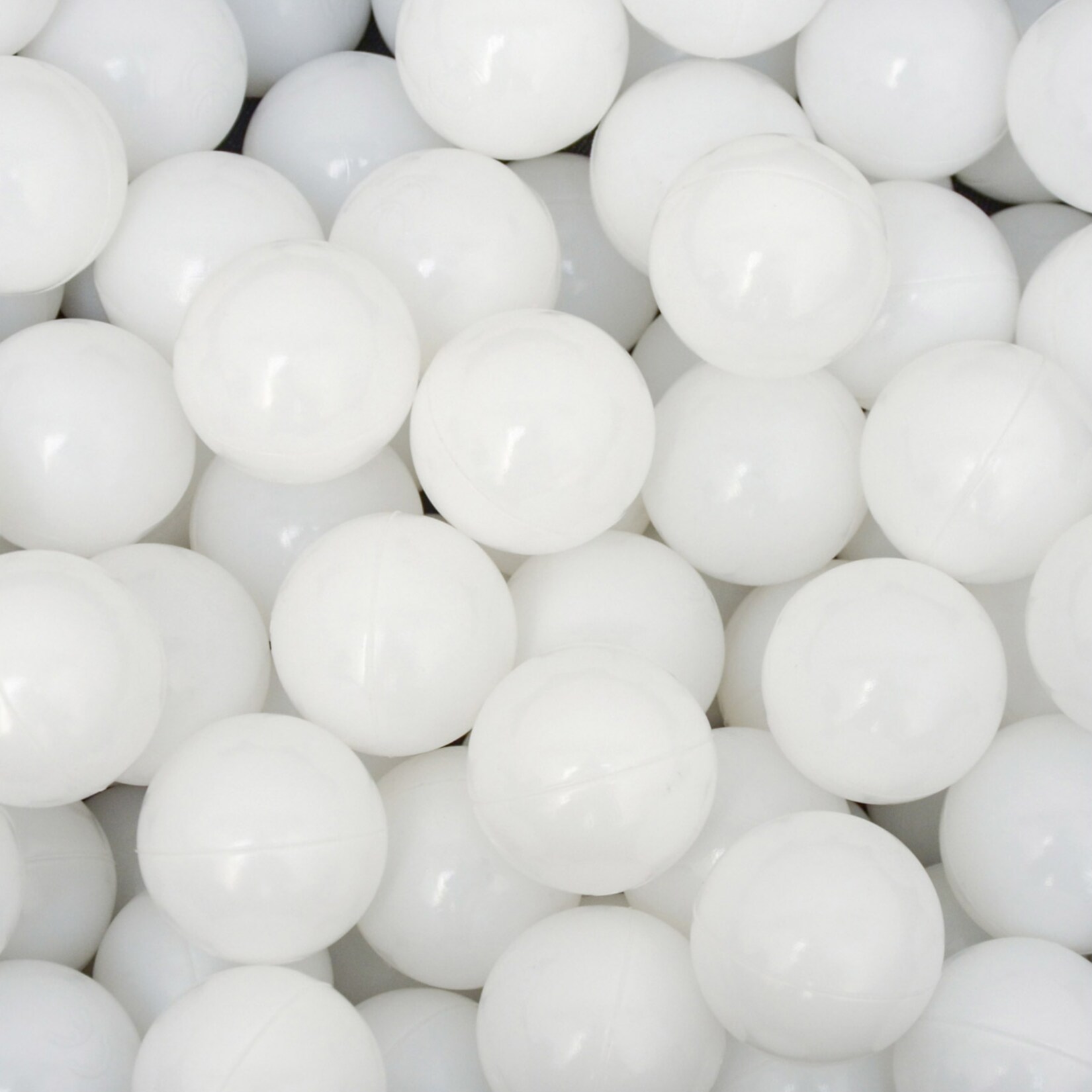 50 Bälle für Bällebad 5,5cm Babybälle Plastikbälle Baby Spielbälle Weiß