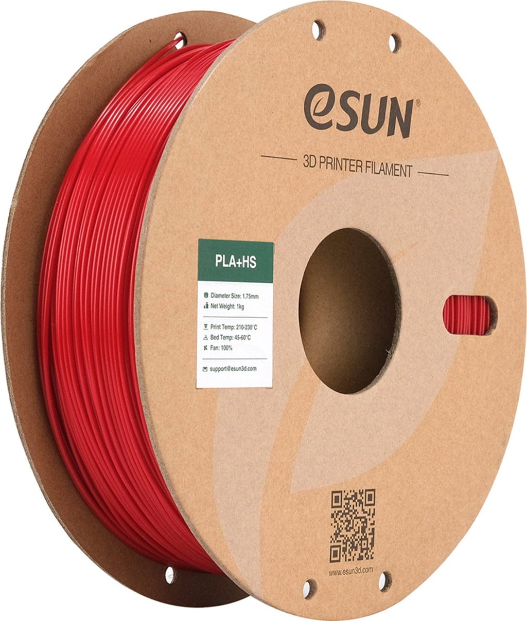 eSUN  PLA+HS Fire Engine Red, 1,75 mm / 1000 g    PLA-Filament für den Hochgeschwindigkeitsdruck