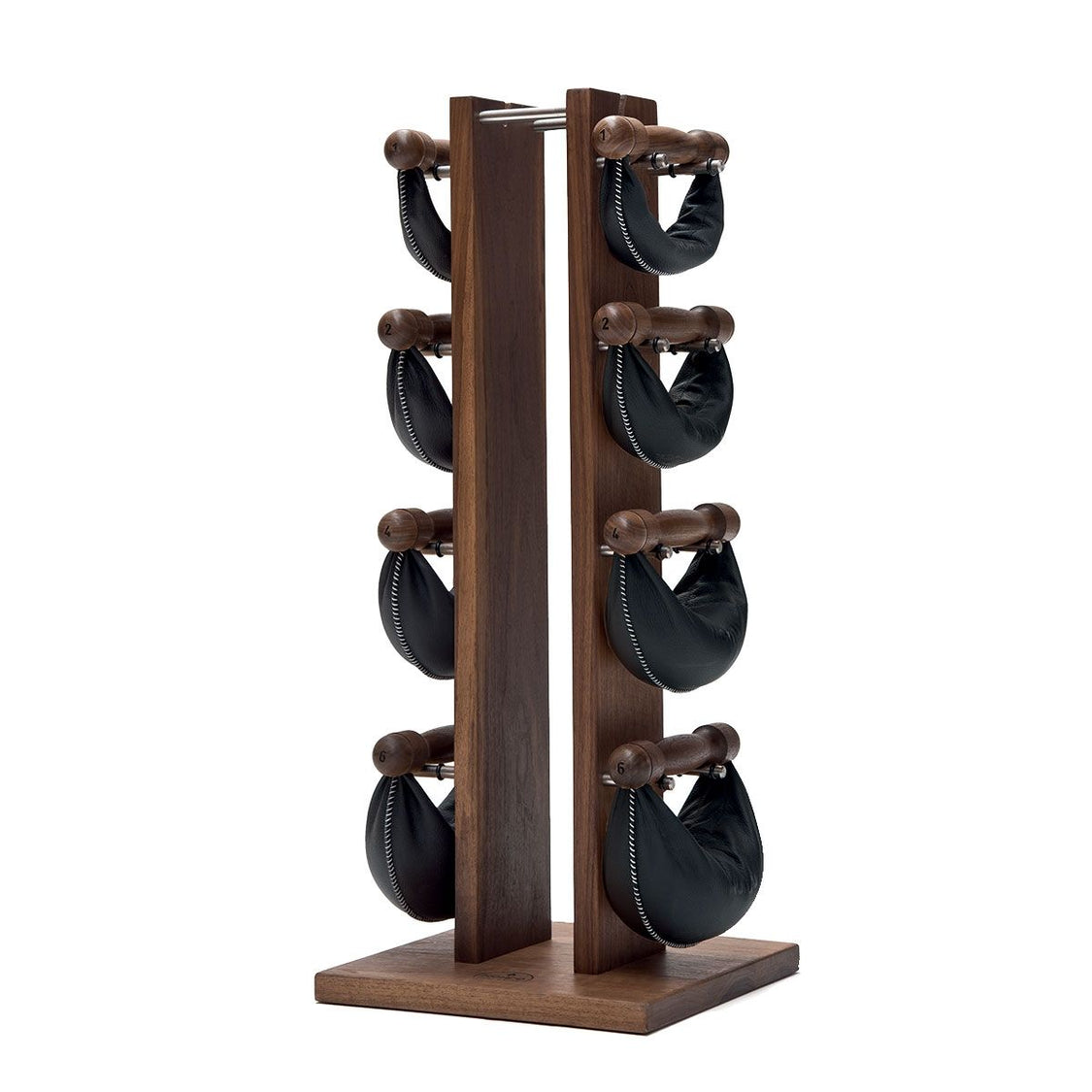 NOHRD Tour noyer avec poids cuir noir Set 2,4,6,8 kg
