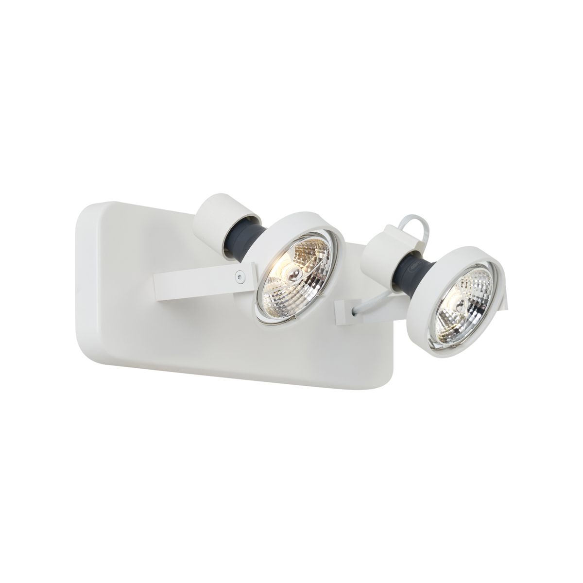 Design plafondspot wit GU10 70mm 2-lichts draai- en kantelbaar - Vo
