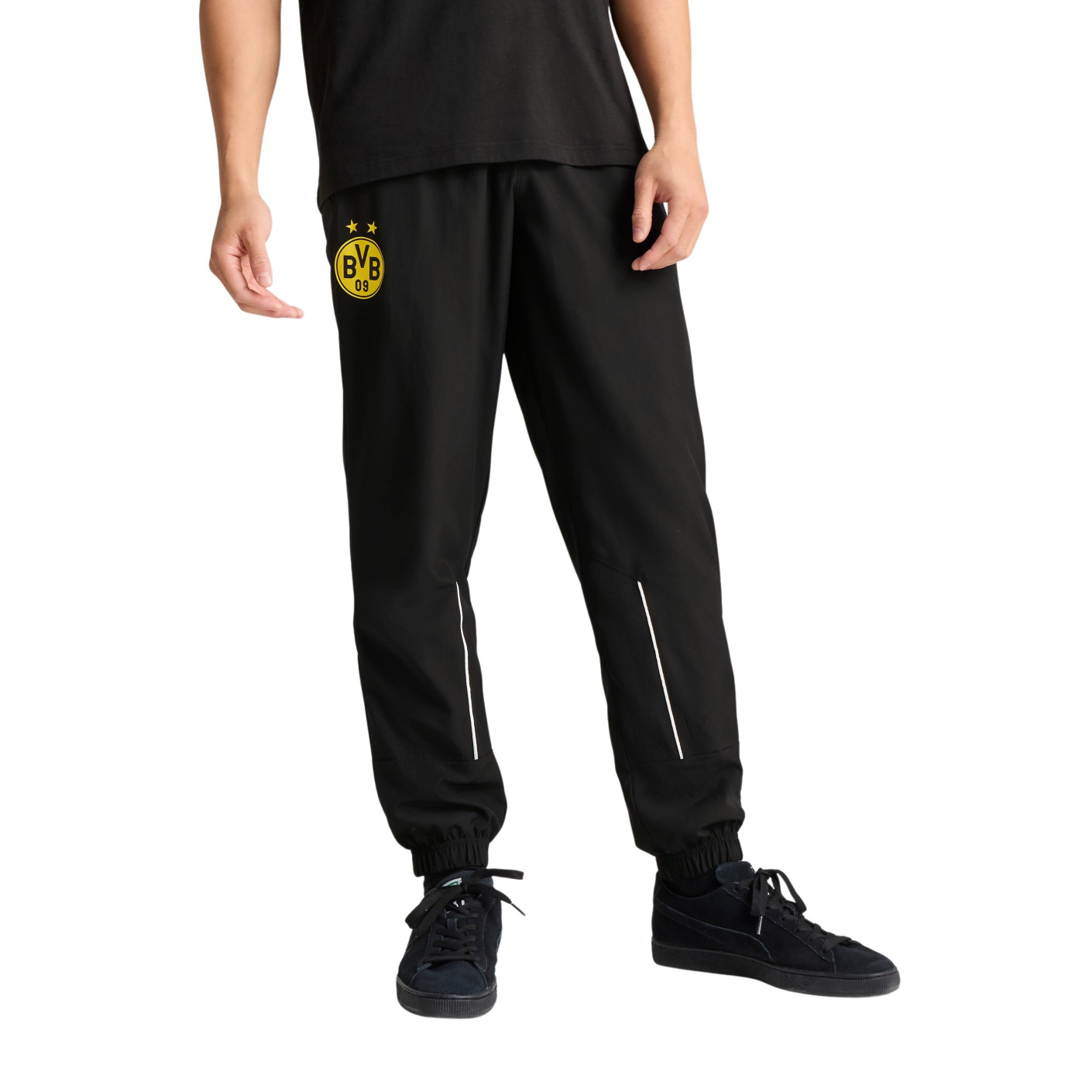 PUMA Borussia Dortmund FtblArchive Trainingspak Full-Zip 2024-2025 Zwart Geel
