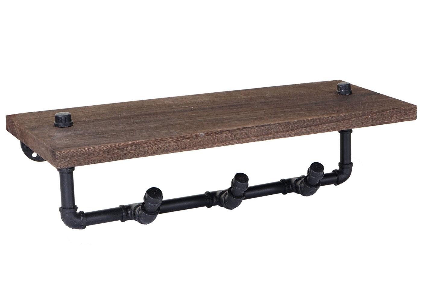 Wandgarderobe MCW-C45, Ablageregal Hängegarderobe Garderobenpaneel, Industriedesign braun