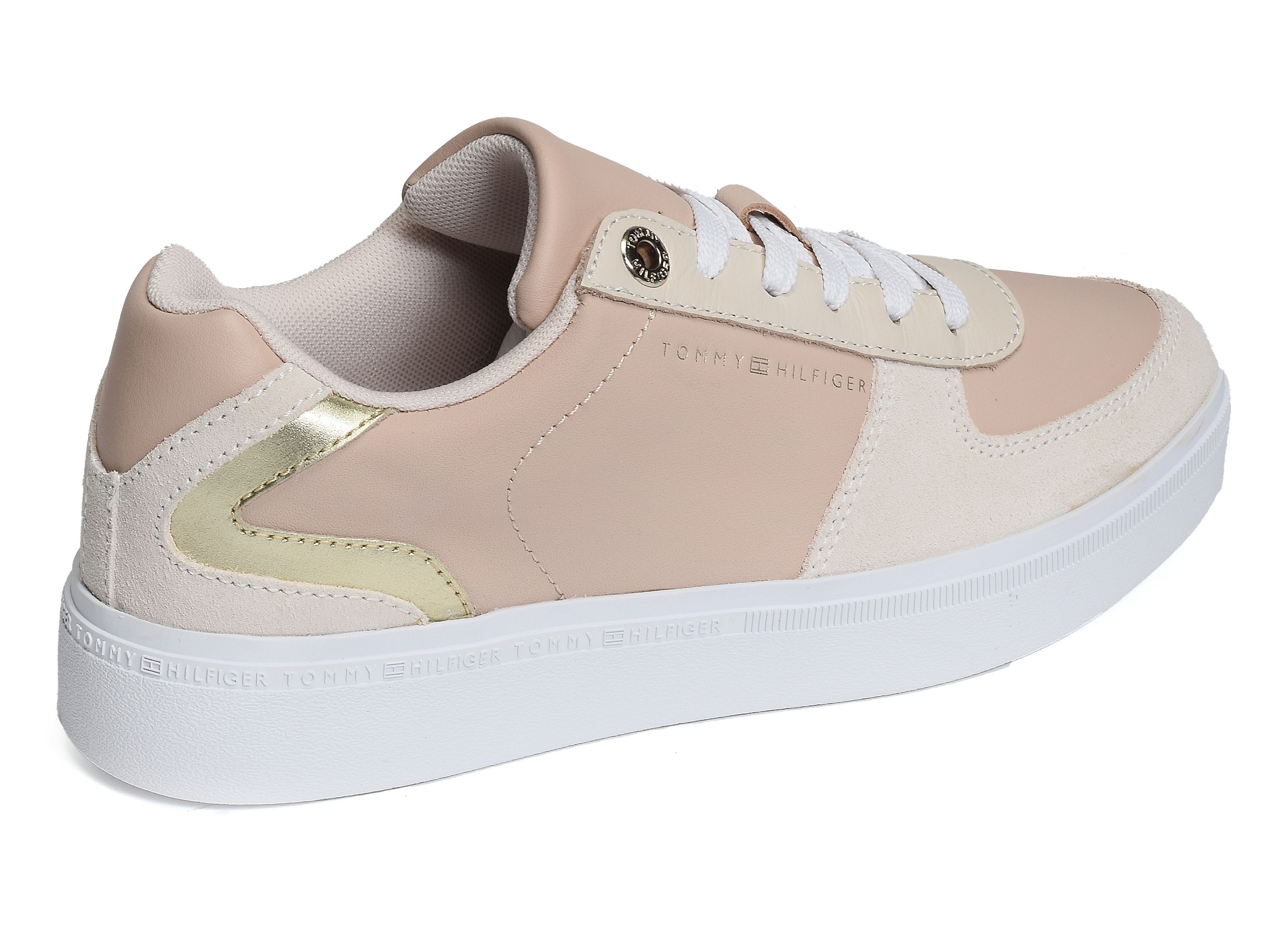Leather court sneaker 7107 rose