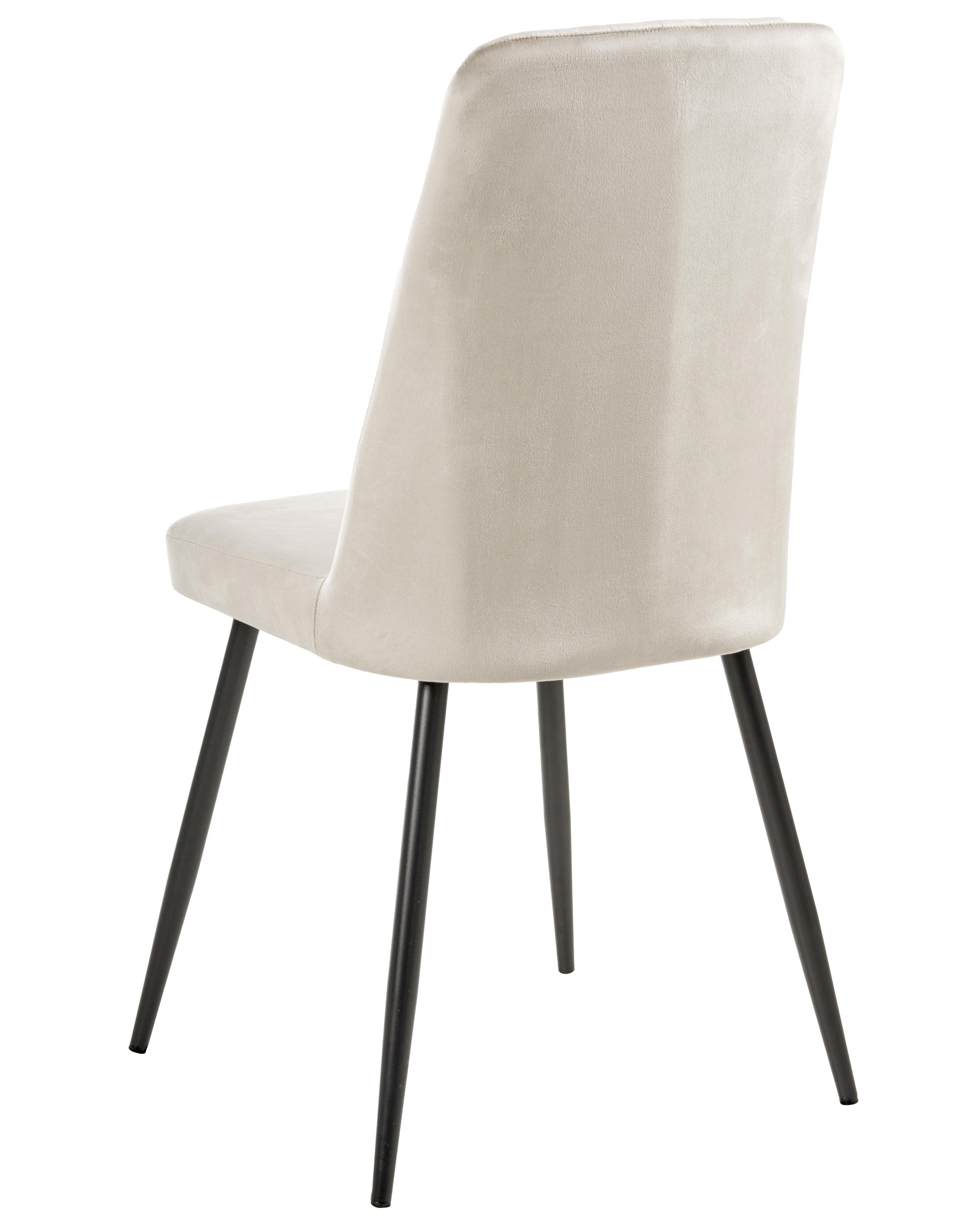 Set van 4 eetkamerstoelen KIRBY Fluweel Beige