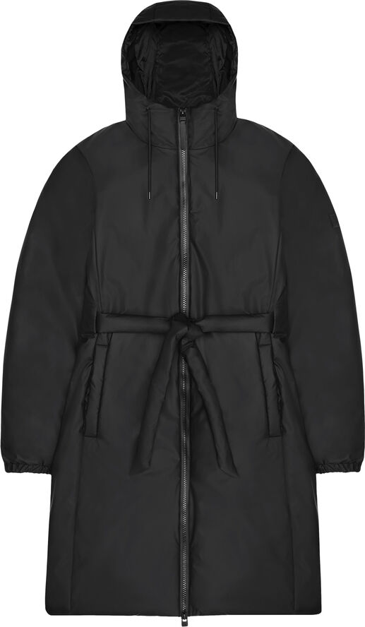 Rains Lohja Long Insulated Curve Jacket W3T2 Black