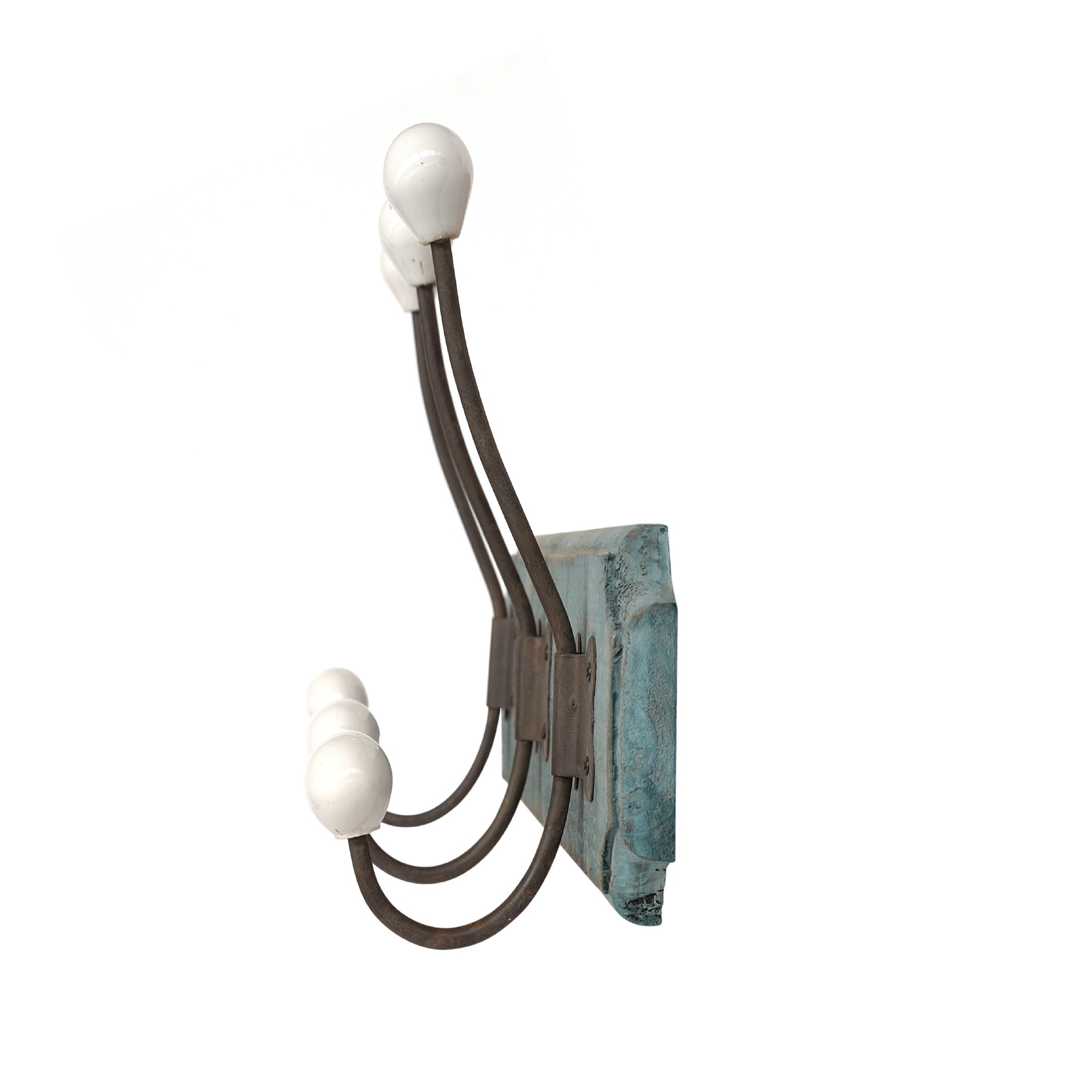 3er Wandhaken, H 21 cm, B 39 cm, T 10 cm von fischer's lagerhaus