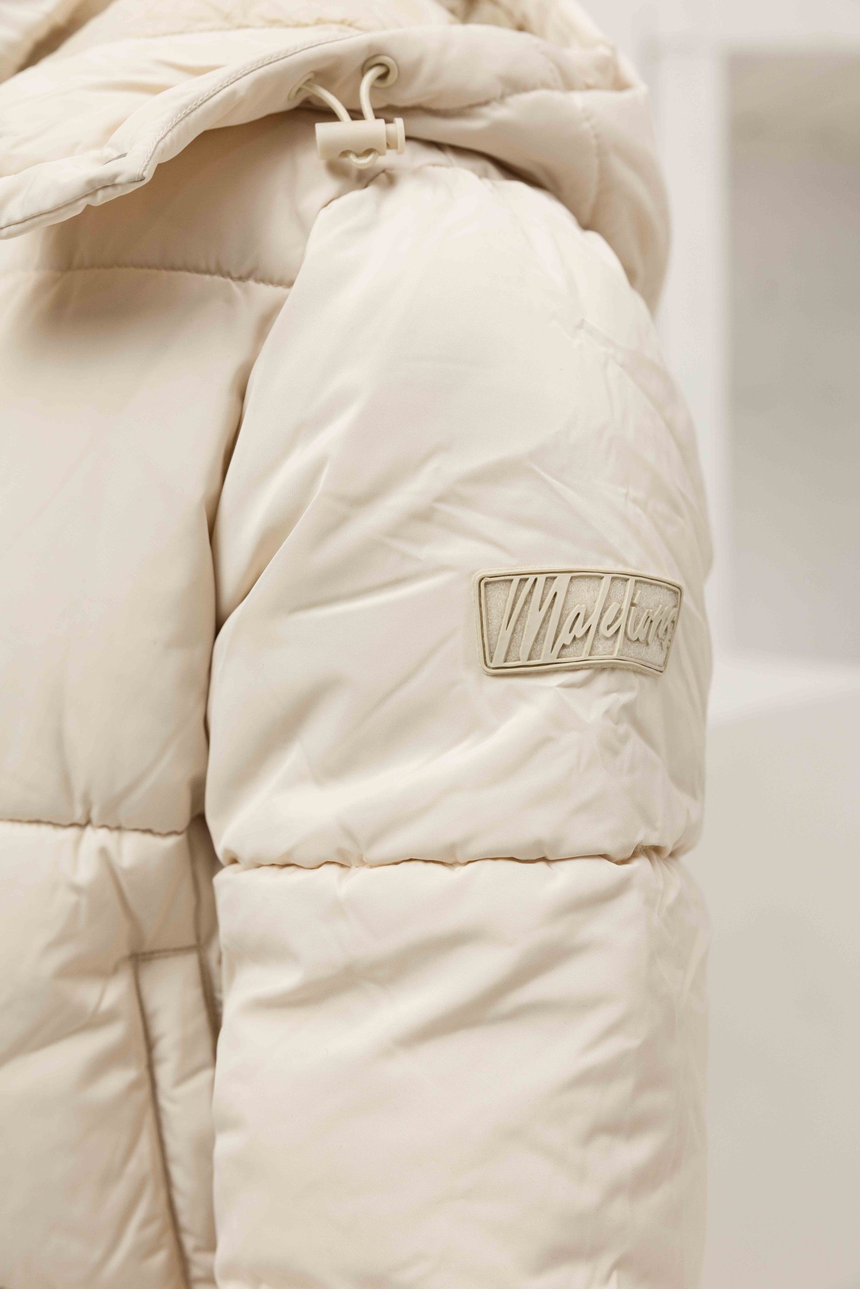 Malelions Signature Puffer Winterjas Dames Gebroken Wit