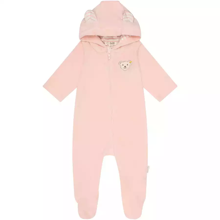 Steiff Langarmstrampler silver pink