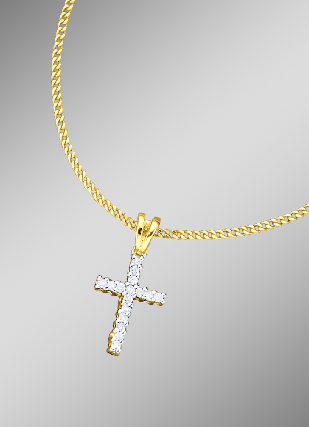 Kreuz-Anhänger mit Panzerkette