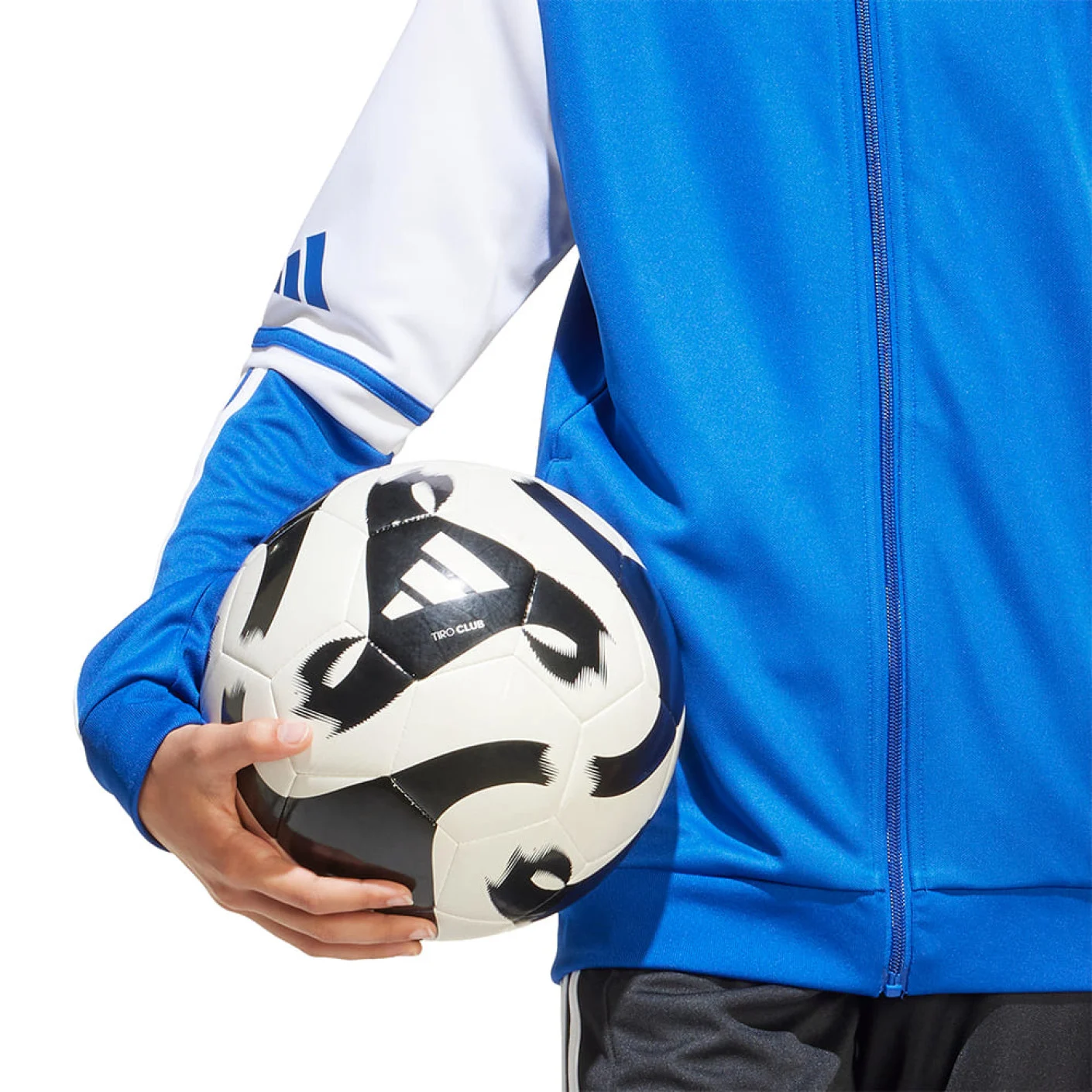 Adidas Squadra 25 Hooded Trainingsjack Kids Blauw Wit