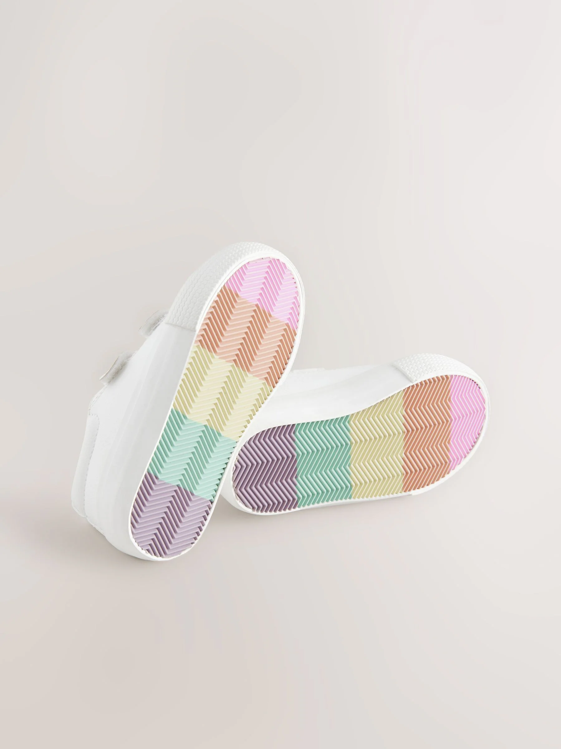 Wit - Sneakers met dikke zool en klittenbandsluiting