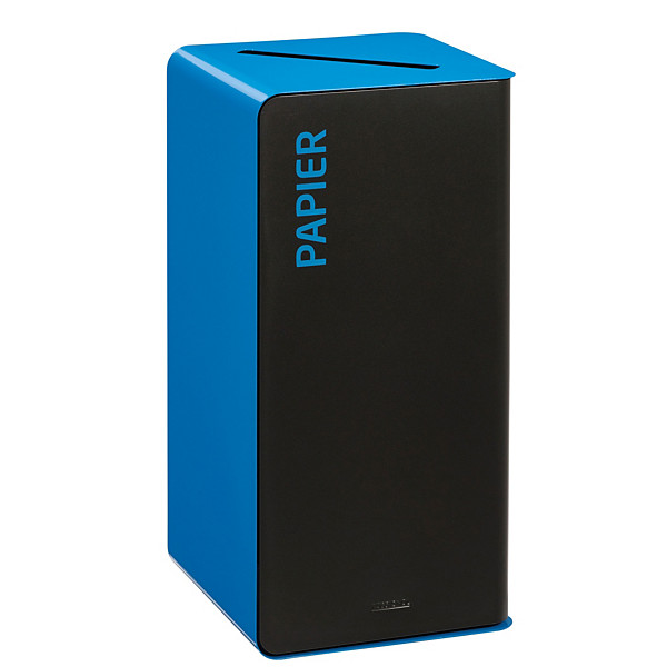 ROSSIGNOL Borne de tri selectif 75 L sans serrure - support sac - cubatri - tri papier - manganese / bleu ciel
