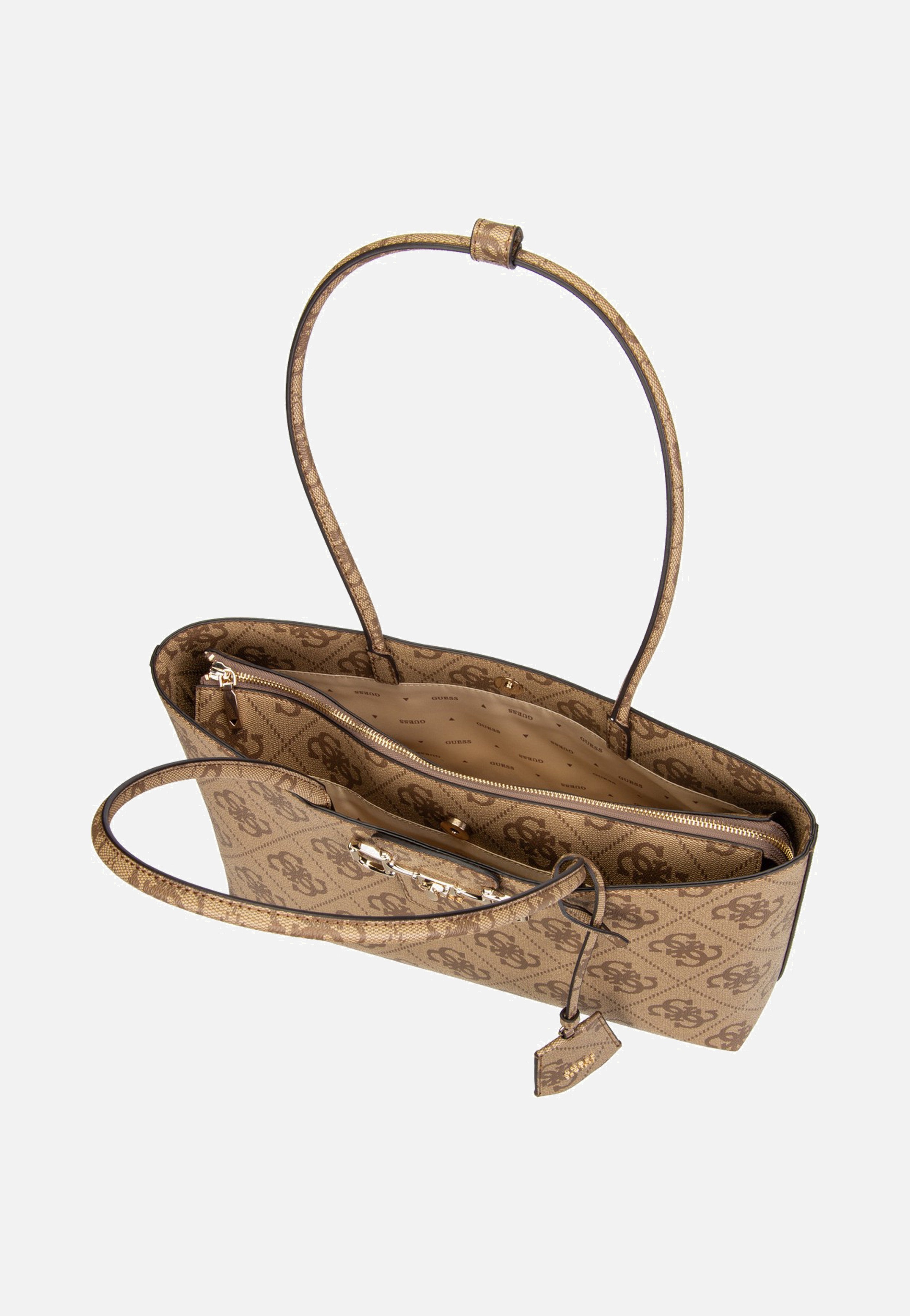 Janie Logo Girlfriend Carryall Latte Logo - Shopper