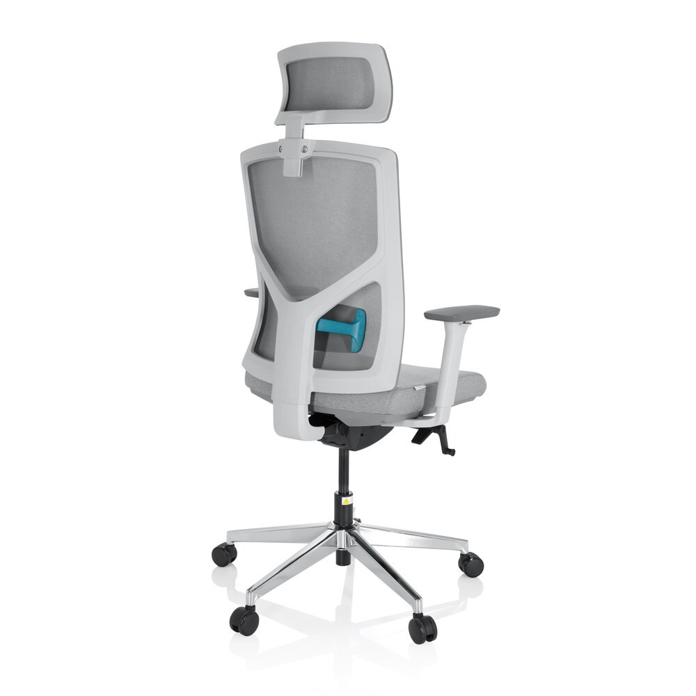 Profi Bürostuhl BRETON PRO W Stoff/Netzstoff mit Armlehnen (höhenverstellbar) hjh OFFICE