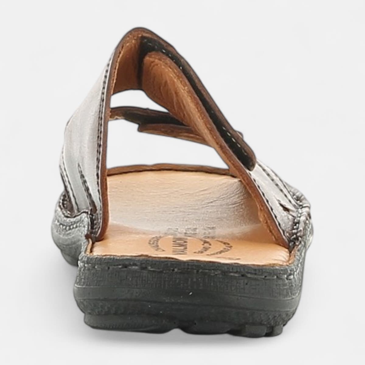 Mules Homme en cuir marron