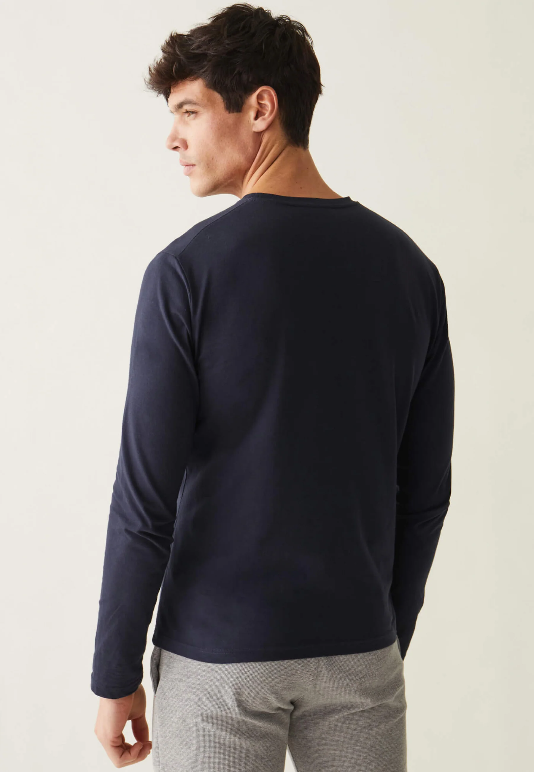 Tee-shirt manches longues en coton-Jeannot Marine