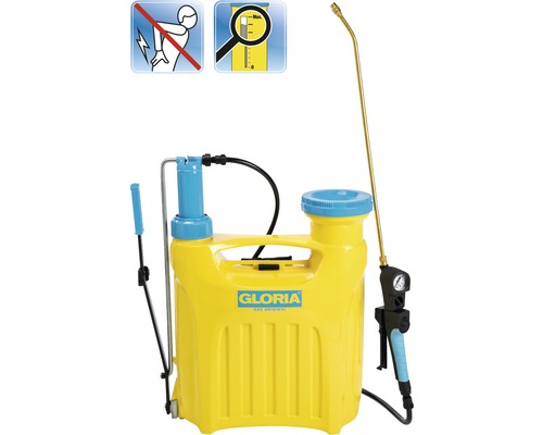 GLORIA Hobby 1200 - Rugspuit 12 L, 6 bar, rugspuit incl. drukregelaar