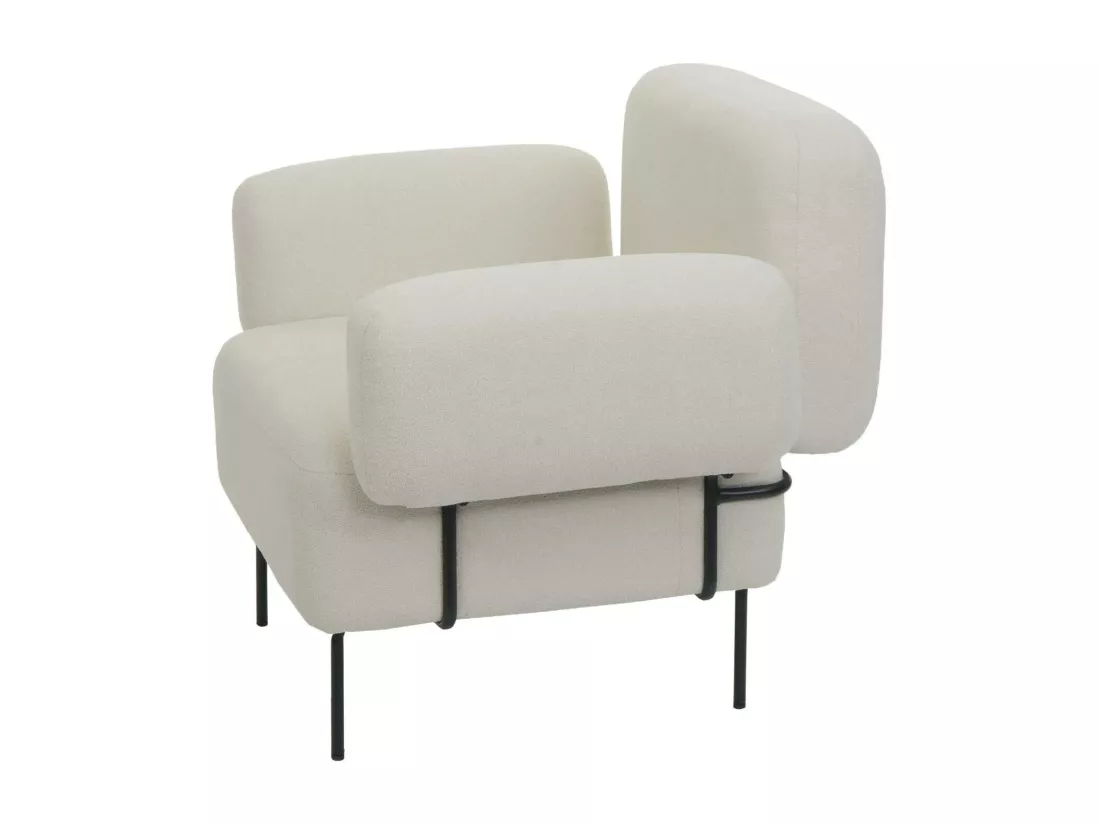 Fauteuil de salon MCW-L83, crème
