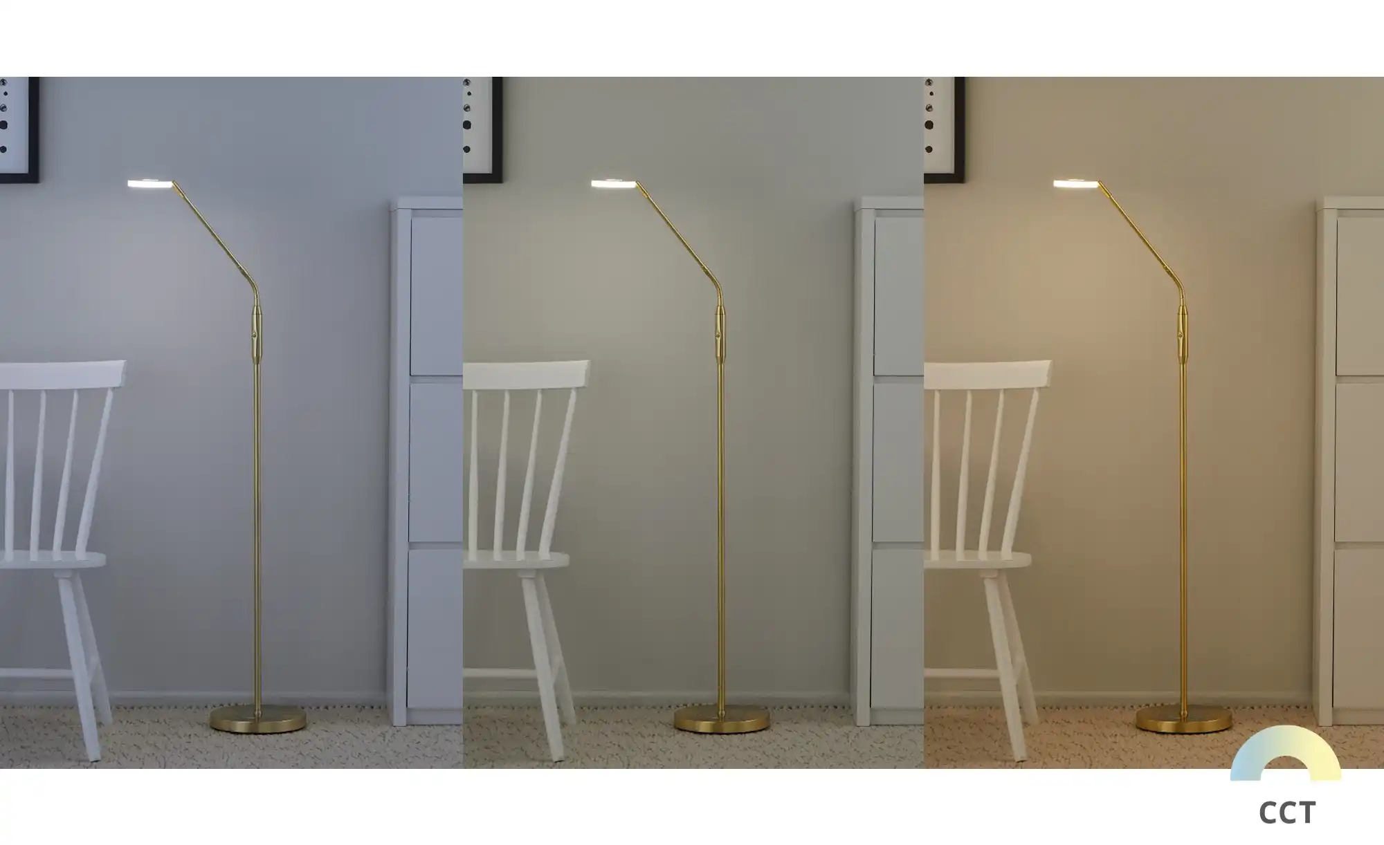 Fischer-Honsel LED-Leseleuchte, Messing-matt mit Dimmer