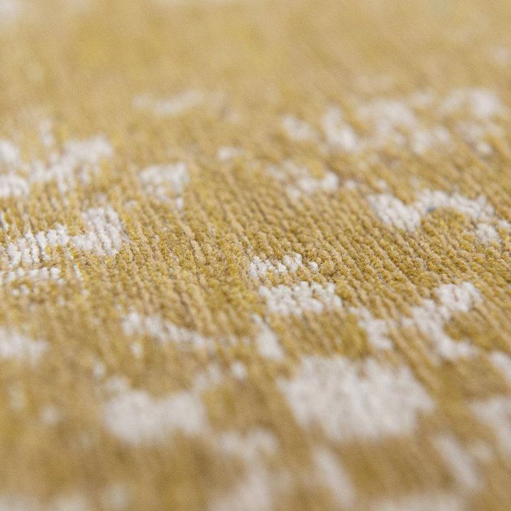 Vintage vloerkleed - Fading World Medaillon Okergeel 9145